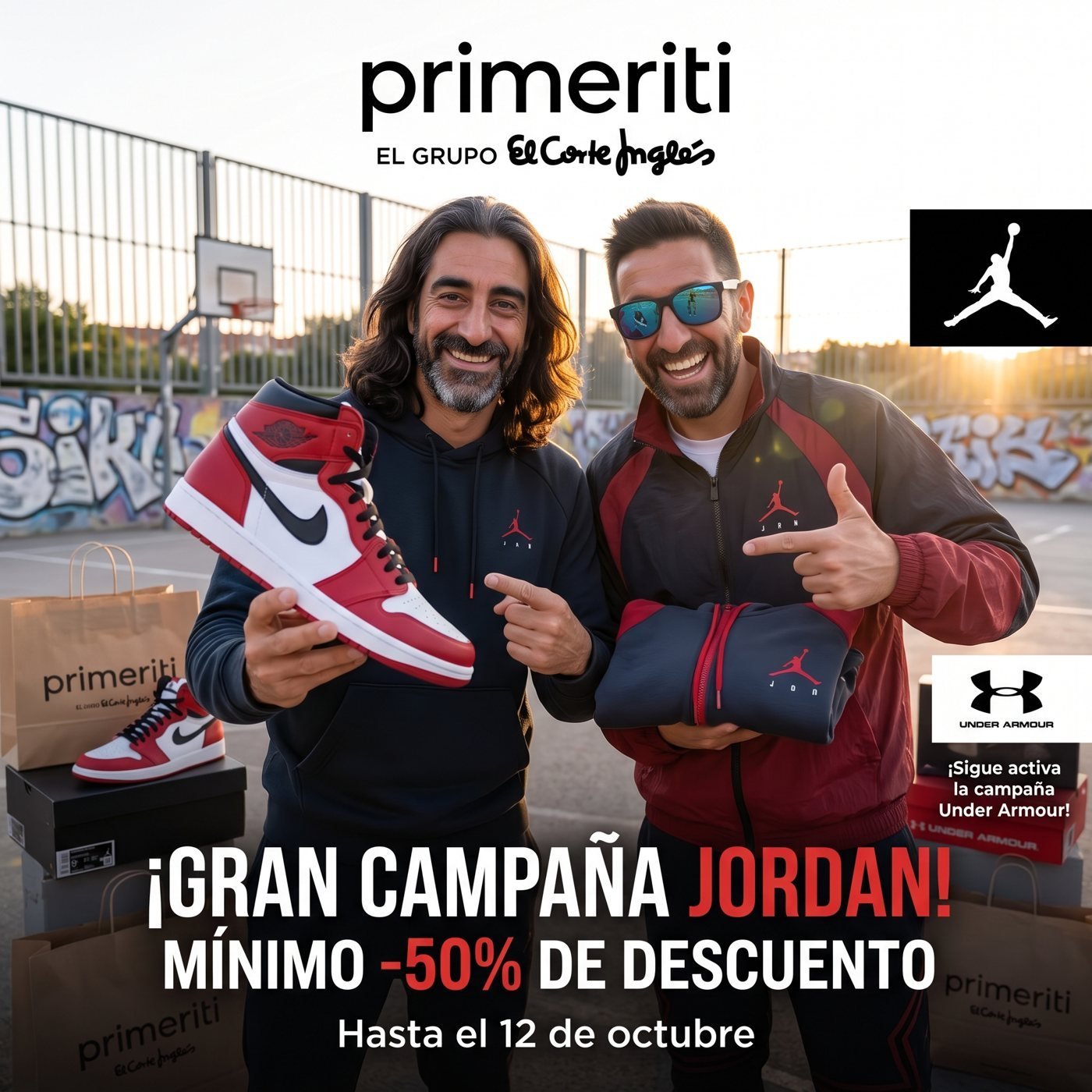 Jordan con descuento mínimo del 50% PRIMERITI