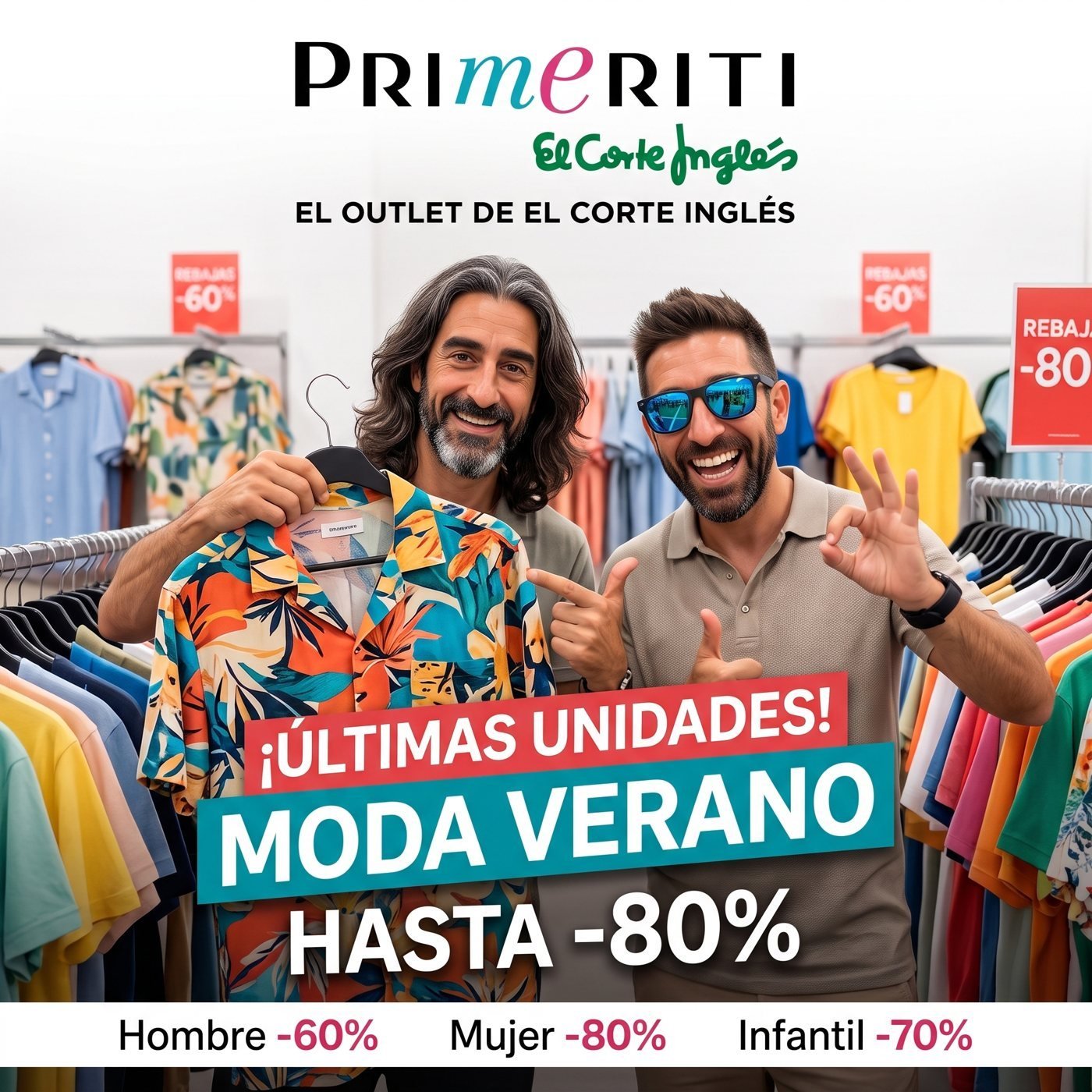 LIQUIDACIÓN MODA VERANO CON HASTA EL 80% DE DESCUENTO