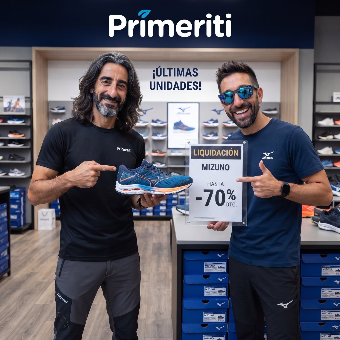 Mizuno con hasta el 70% de descuento en Primeriti (liquidaciones de El Corte Inglés)