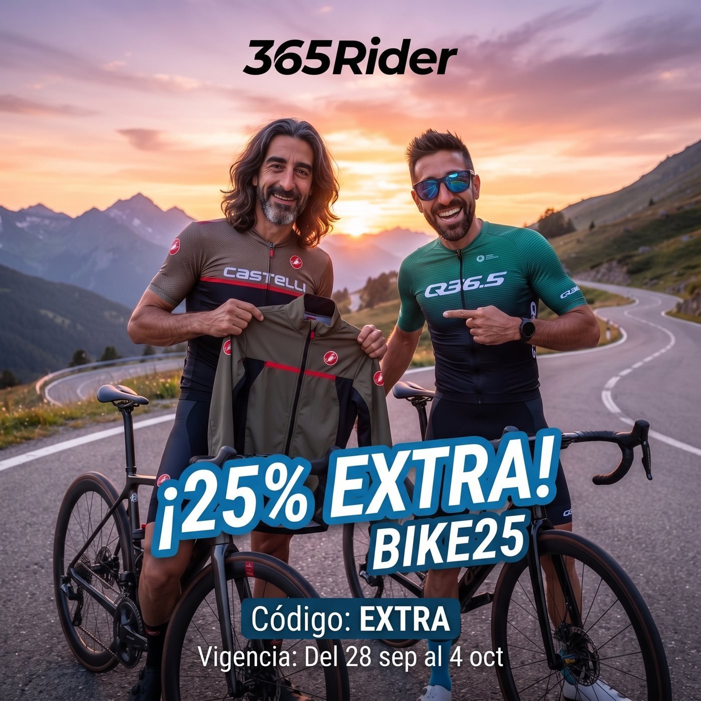 365Rider - 25% de descuento en CASTELLI y Q36.5