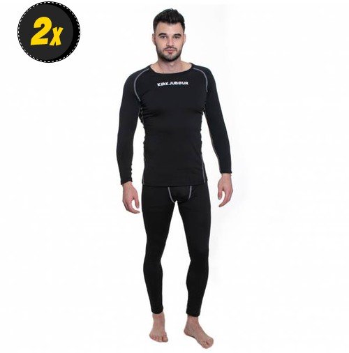 CONJUNTO INTERIOR TÉRMICO HOMBRE NEGRO