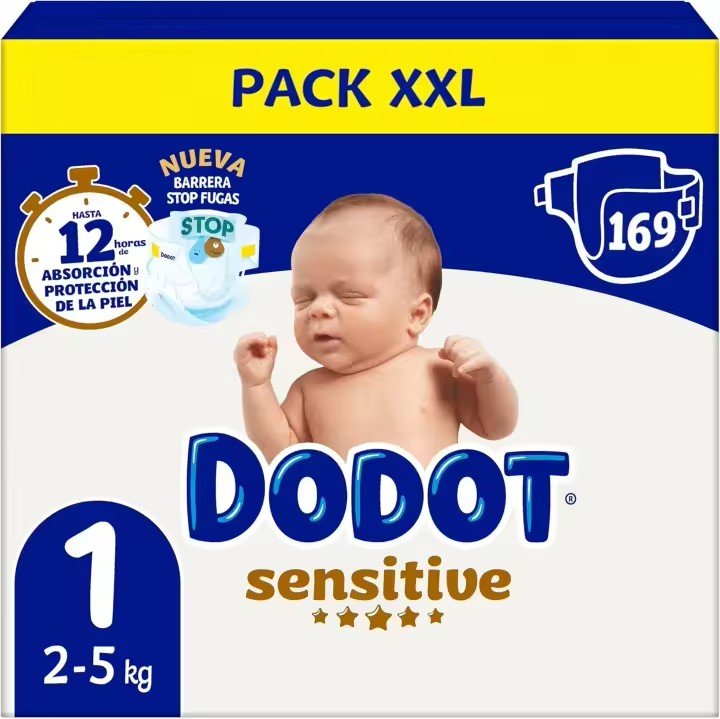 DODOT SENSITIVE PAÑALES TALLA 1