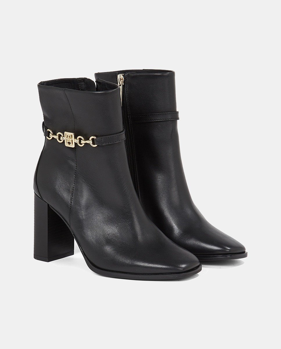 BOTAS DE PIEL CON TACÓN ANCHO