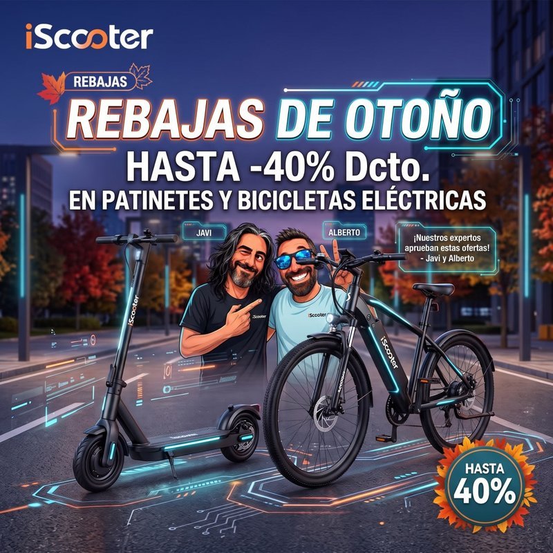 Si estabas esperando la señal para pasarte a la movilidad eléctrica (o jubilar tu viejo patinete), las Rebajas de Otoño de iScooter acaban de aterrizar
