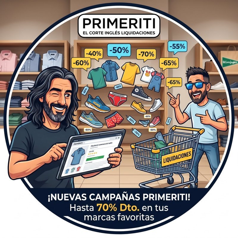 Atentos que esto vuela!  Javi y Alberto os traen la ronda de chollazos recién salidos del horno en Primeriti, el portal de liquidaciones de El Corte Inglés