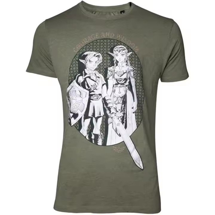 CAMISETA HOMBRE ZELDA LINK Y PRINCESS ZELDA