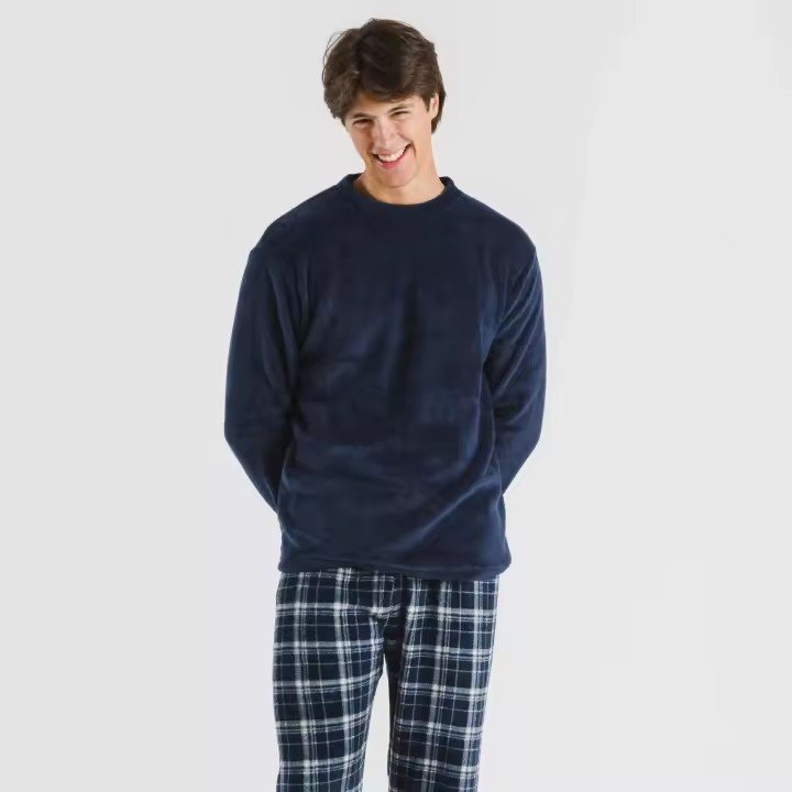 PIJAMA CORAL HOMBRE AZUL MARINO