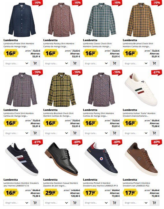 Si te gusta el rollo clásico y con personalidad, esto te interesa: la ropa y calzado de Lambretta está ahora mismo en Deporte-Outlet con descuentos del 70% al 80%