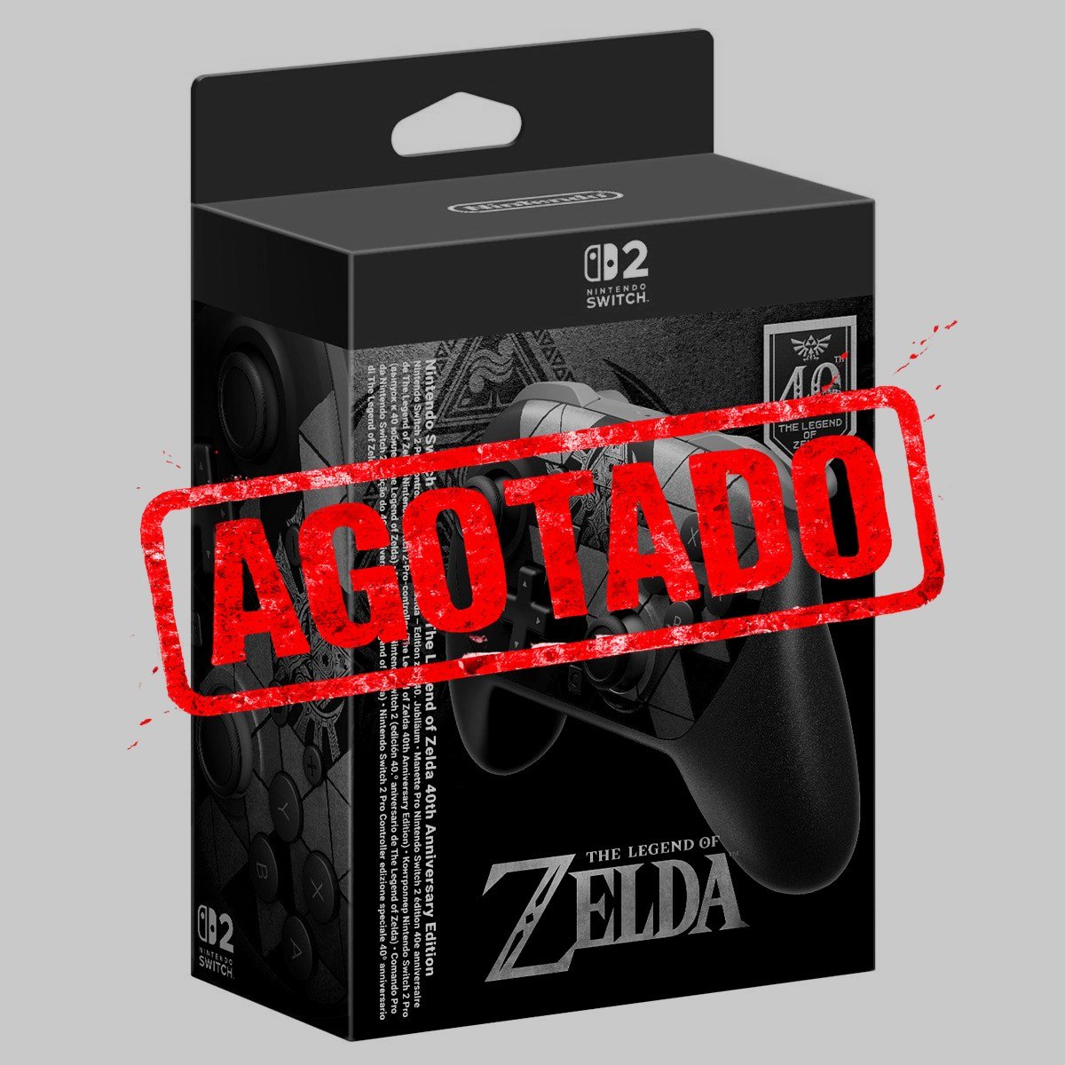 Mando Nintendo Pro Controller The Legend of Zelda Edición 40 aniversario con batería accesible para Nintendo Switch 2