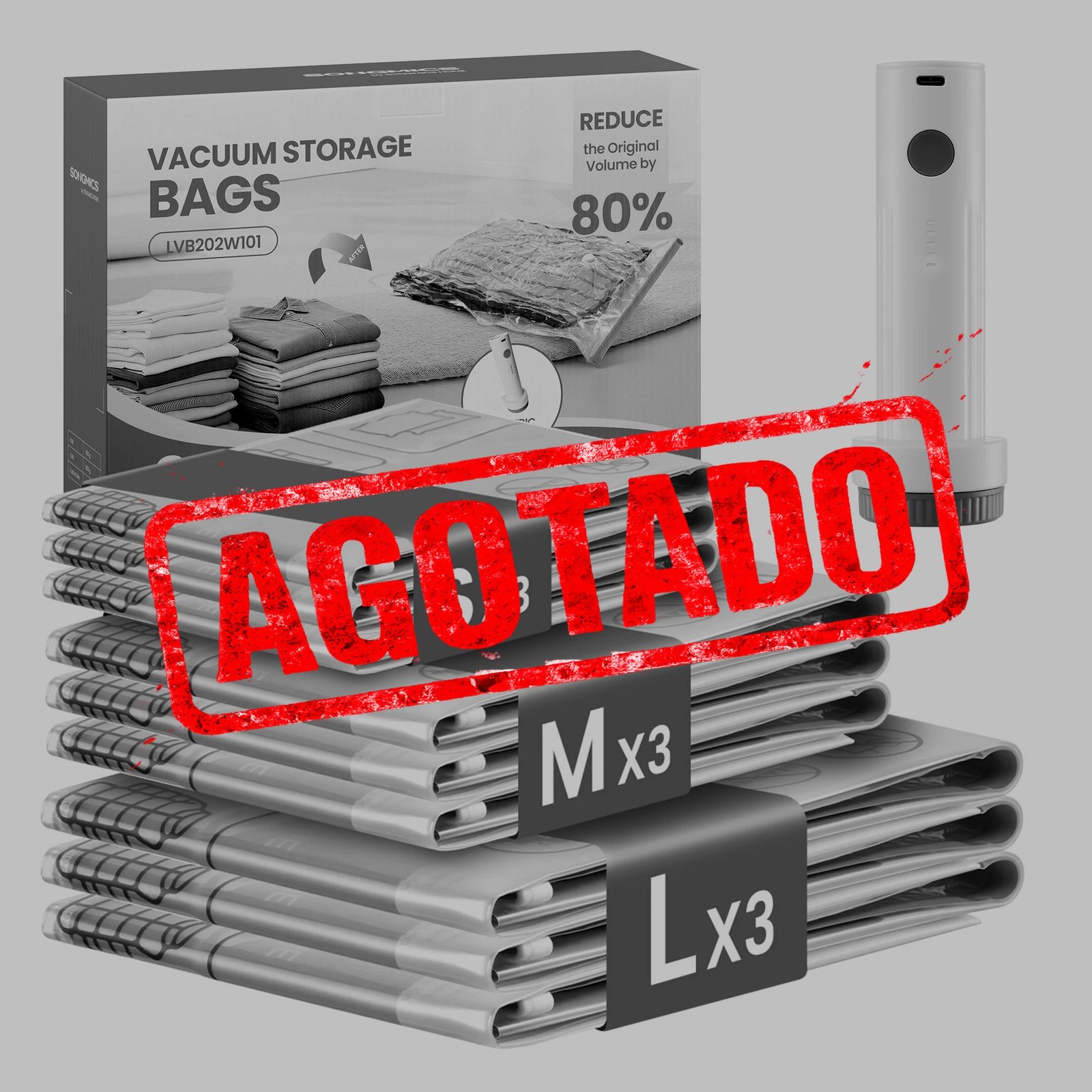 BOLSAS DE VACÍO CON BOMBA ELÉCTRICA RECARGABLE