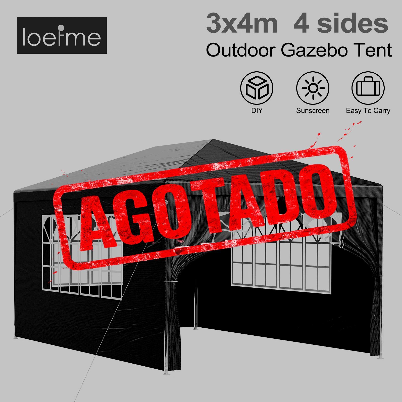CARPA GAZEBO IMPERMEABLE 3X4M Y 3X3M