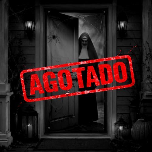 PANCARTA DE HALLOWEEN MONJA BLANCA