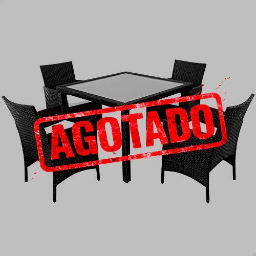 CONJUNTO MESA Y SILLAS JARDÍN RATÁN