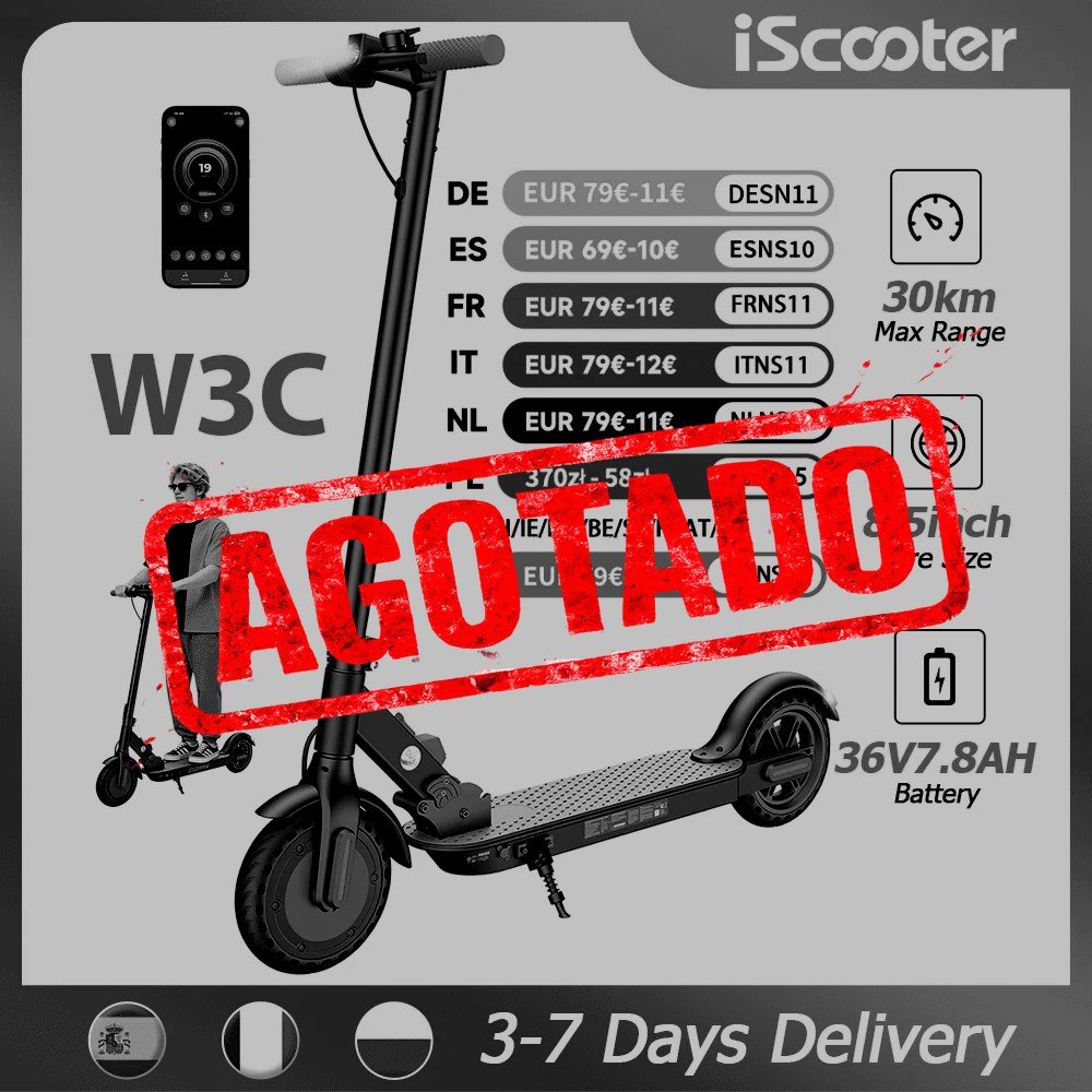 PATINETE ELÉCTRICO W3C EU 8,5"