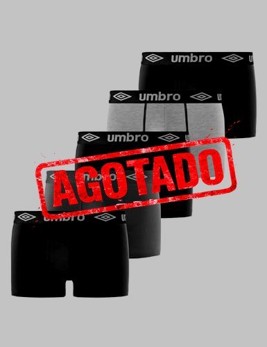 PACK DE 5 CALZONCILLOS UMBRO BOXER NEGRO