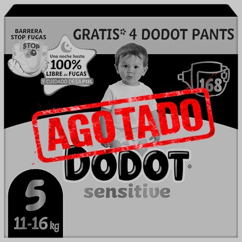 DODOT PAÑALES BEBÉ SENSITIVE TALLA 5