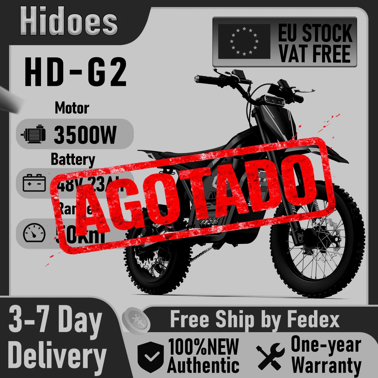 BICICLETA ELÉCTRICA HIDEOS G2 3500W