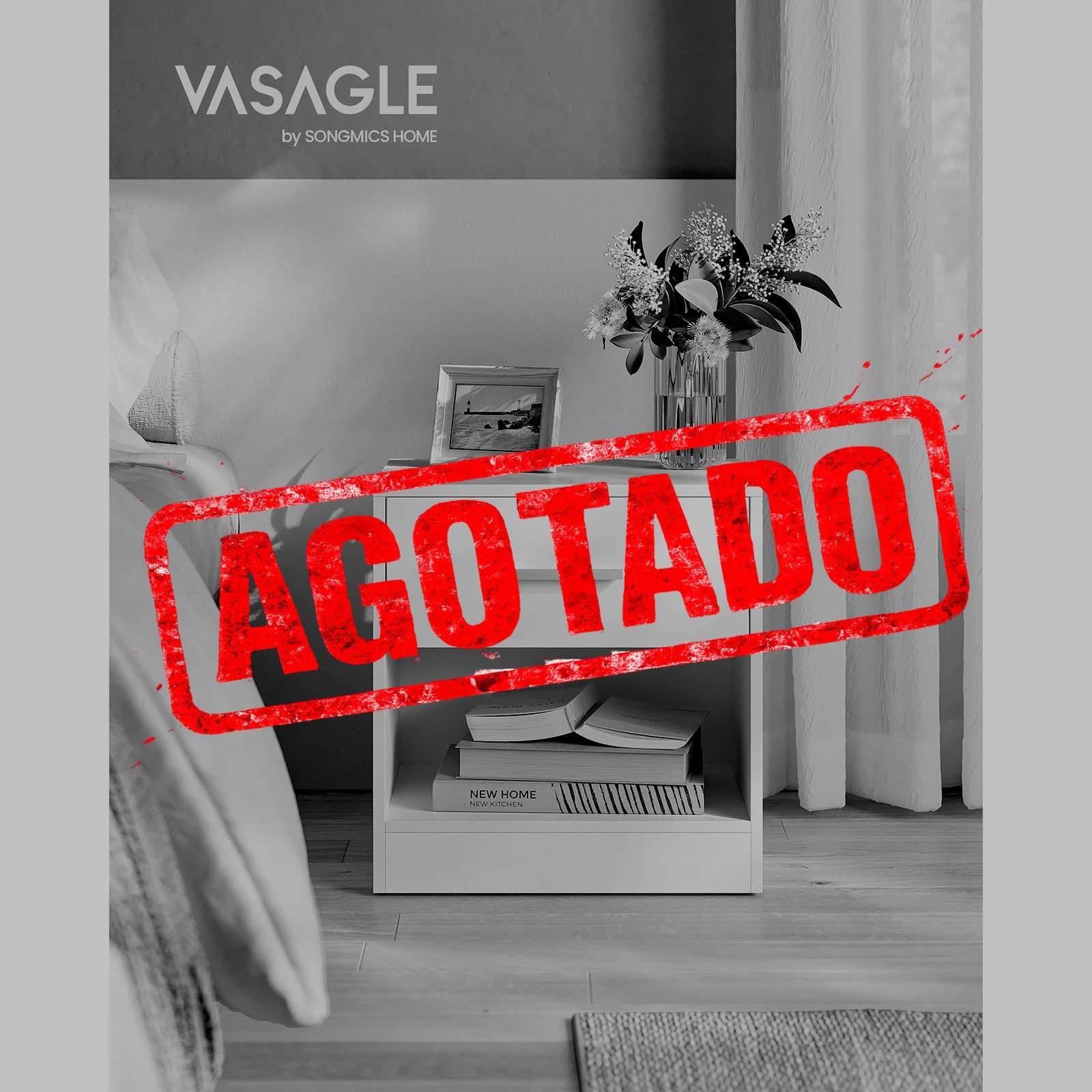 VASAGLE MESA AUXILIAR CON CAJÓN