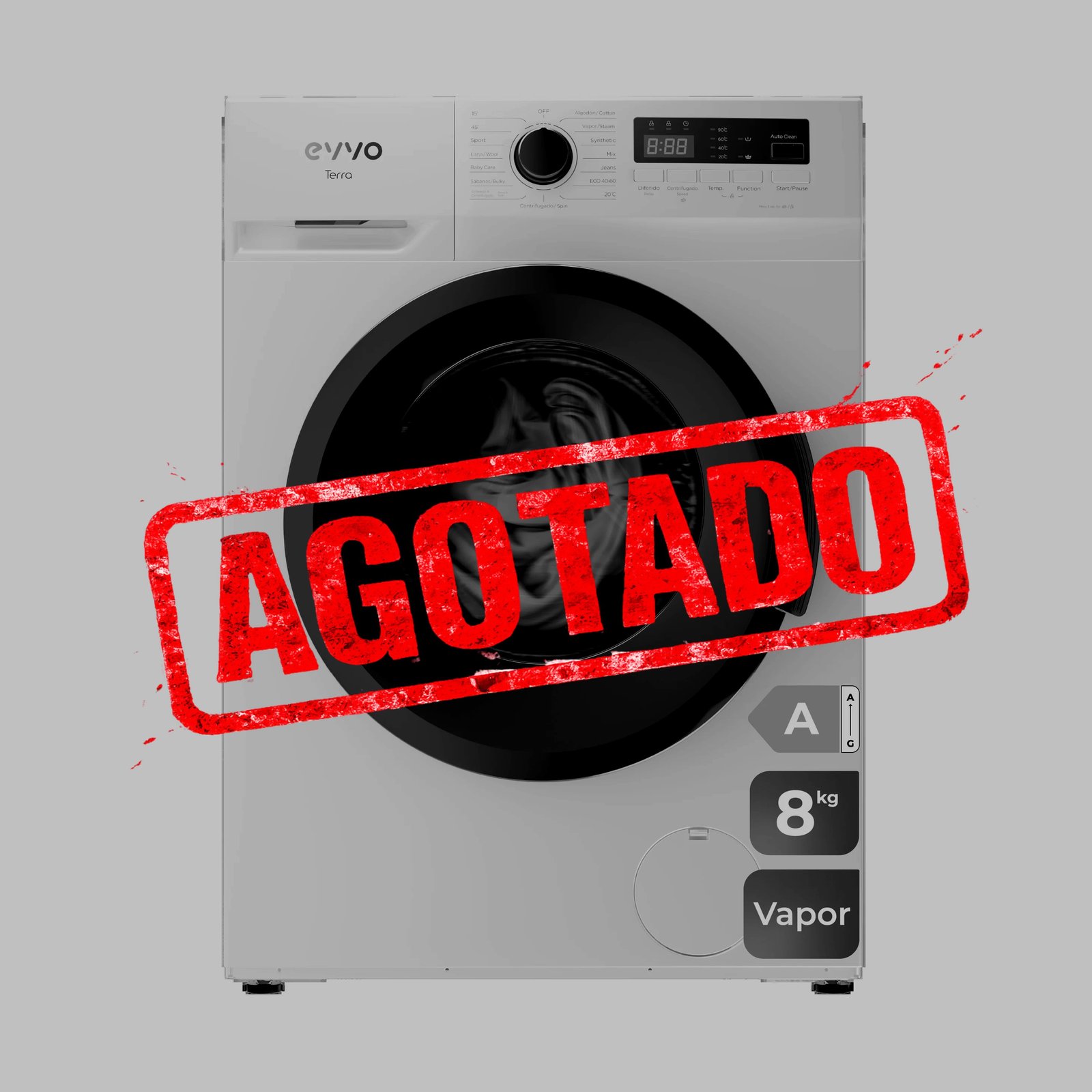 LAVADORA 8 KG CLASE A CARGA FRONTAL