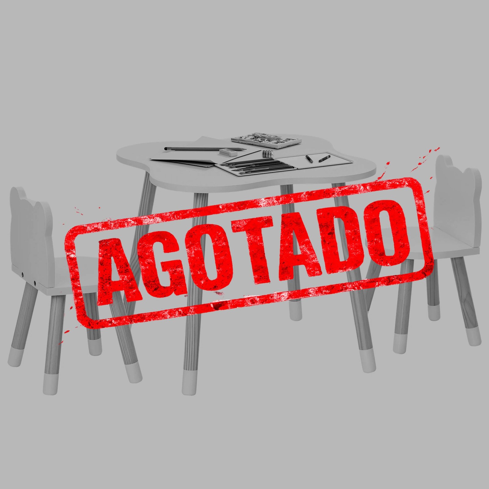 HOMCOM JUEGO DE MESA Y SILLAS INFANTILES ESCANDINAVO