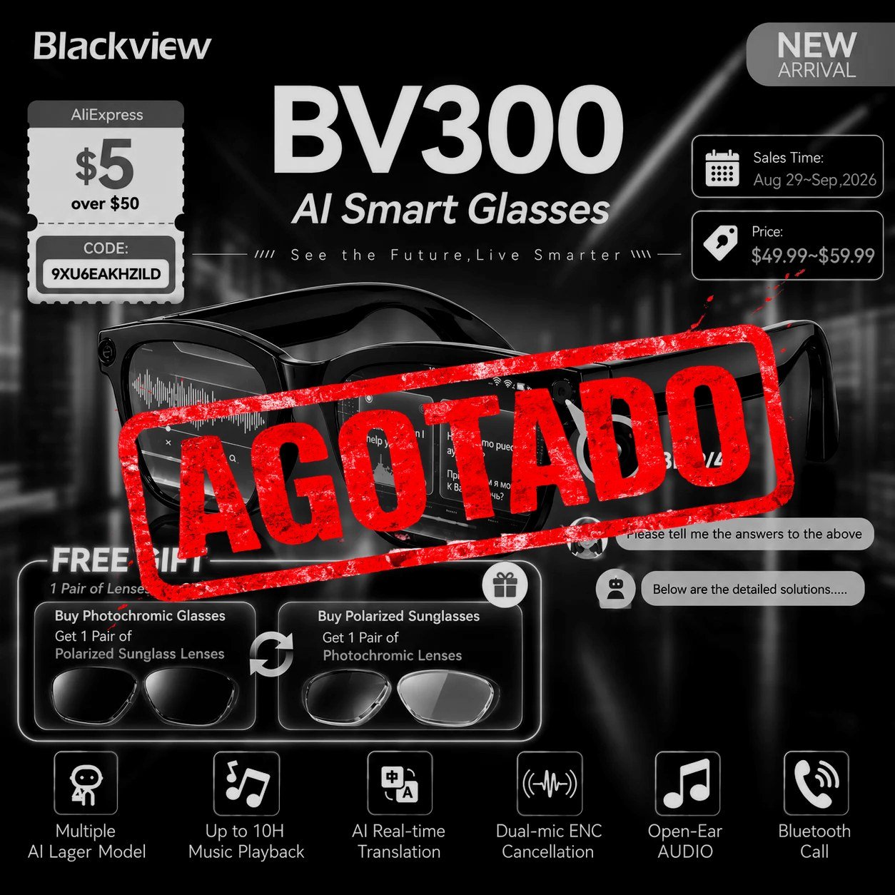 GAFAS INTELIGENTES BLACKVIEW BV300 4K