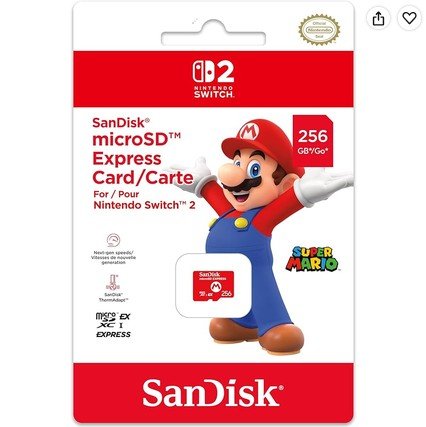 Sandisk Micro SD Express Card para Nintendo Switch 2